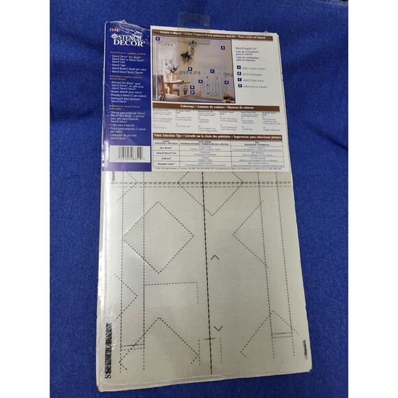 Plaid Stencil Decor Wall Stencil - British Colonial, Garden Lattice, English Ivy - Picture 9 of 9